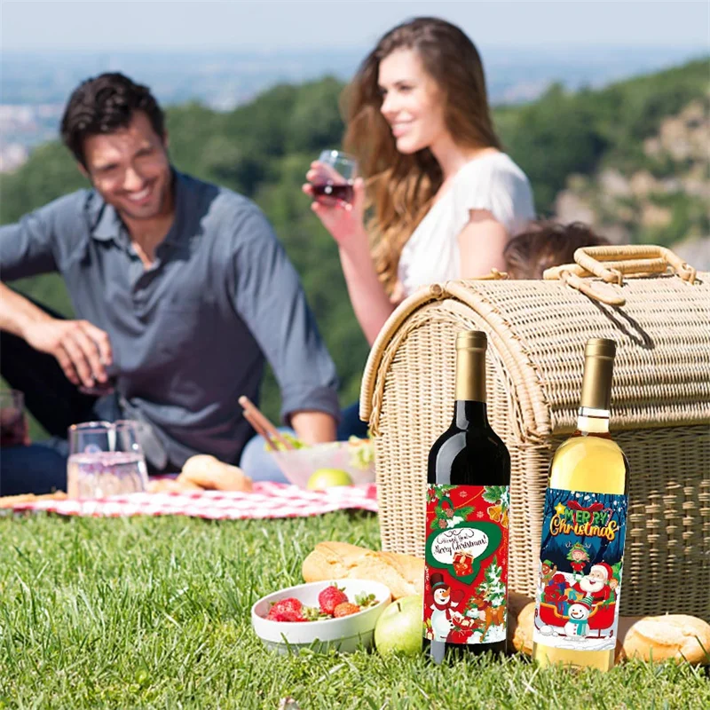 8 шт. наклейки на бутылки вина