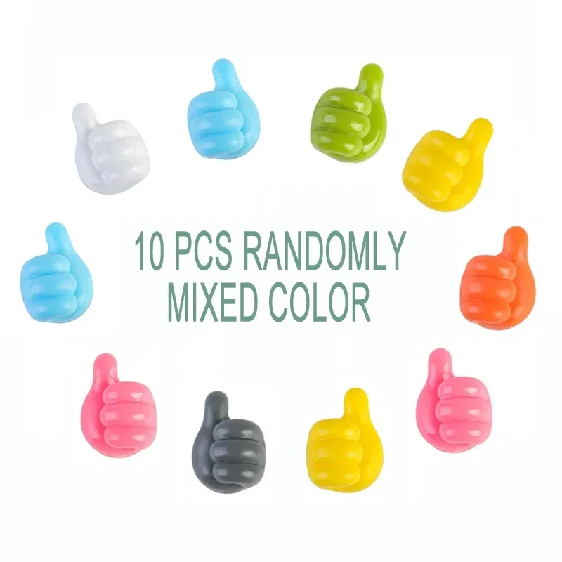 

10 шт., ручные очки, держатели кабелей для передачи данных, самоклеящиеся крючки для большого пальца, мини-резина, фиксированное для хранения автомобиля, милая автозастежка