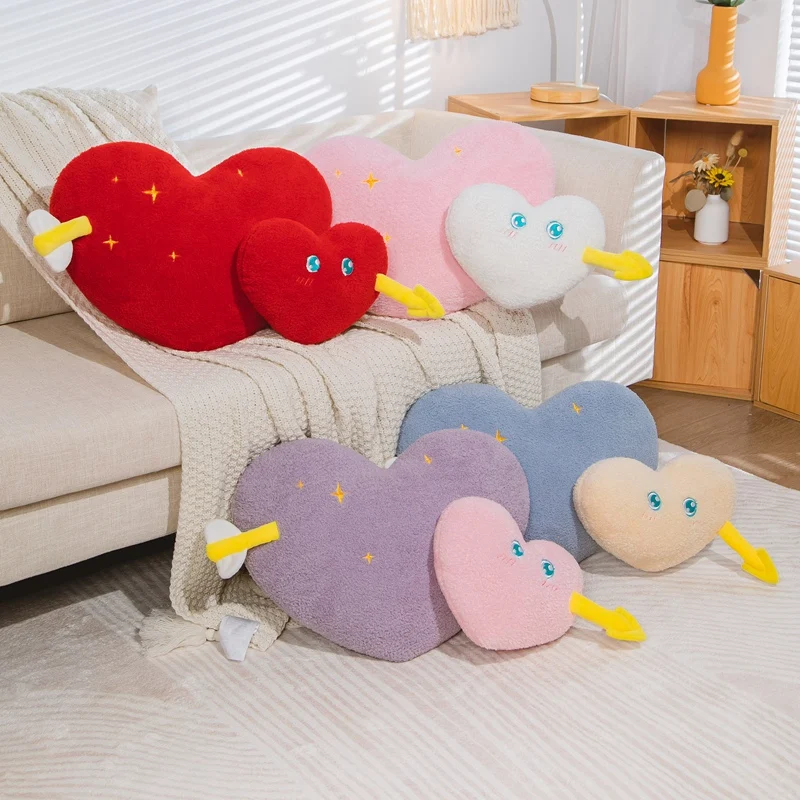

1pc 60cm Kawaii INS heart shaped Pillow Plush Toy Kids Doll Soft Cushion Sofa Throw Pillow Girls Birthday Gift Home Decor