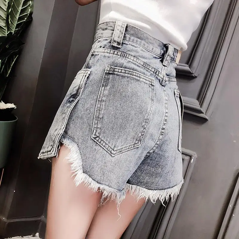 Womens Shorts Jeans Sexy Short Pants for Women To Wear Denim High Waist Biker Wide Outfits New In Elasticty Design Vintage Cheap