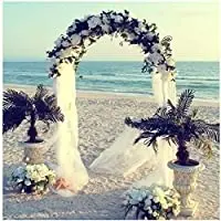 

Timmart 7.5FT Light Metal Arch Wedding Arch Garden Party Floral Decor