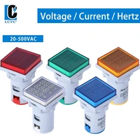 22mm led ac and dc digital display voltage current frequency hertz small round square double three display meter signal