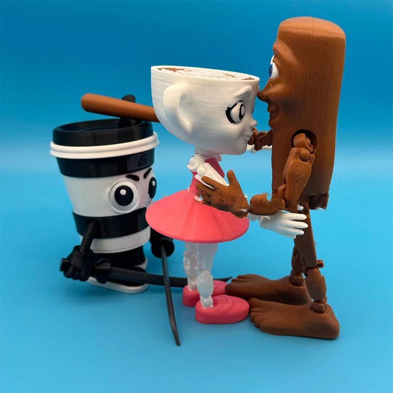 Фото Итальянская игрушка Brainrot, 3D печатная кукла, Tung Tung Sahur, фигурка Tralalero Tralala, фигурка акулы, украшение для стола, подарки, домашний декор №4