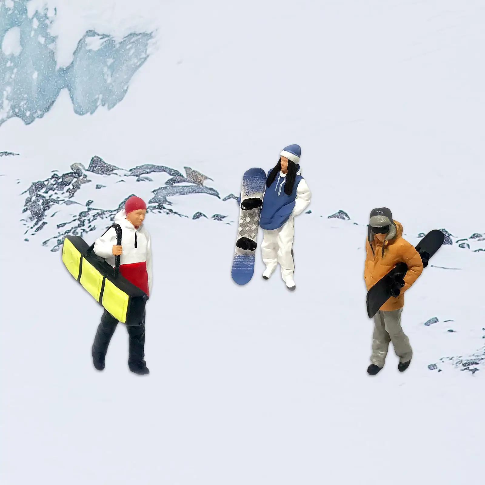 

3 окрашенных/87 мини-фигурки для катания на лыжах, игрушки, железнодорожные сцены, маленькие люди, настольные Предметы, ландшафты, товары