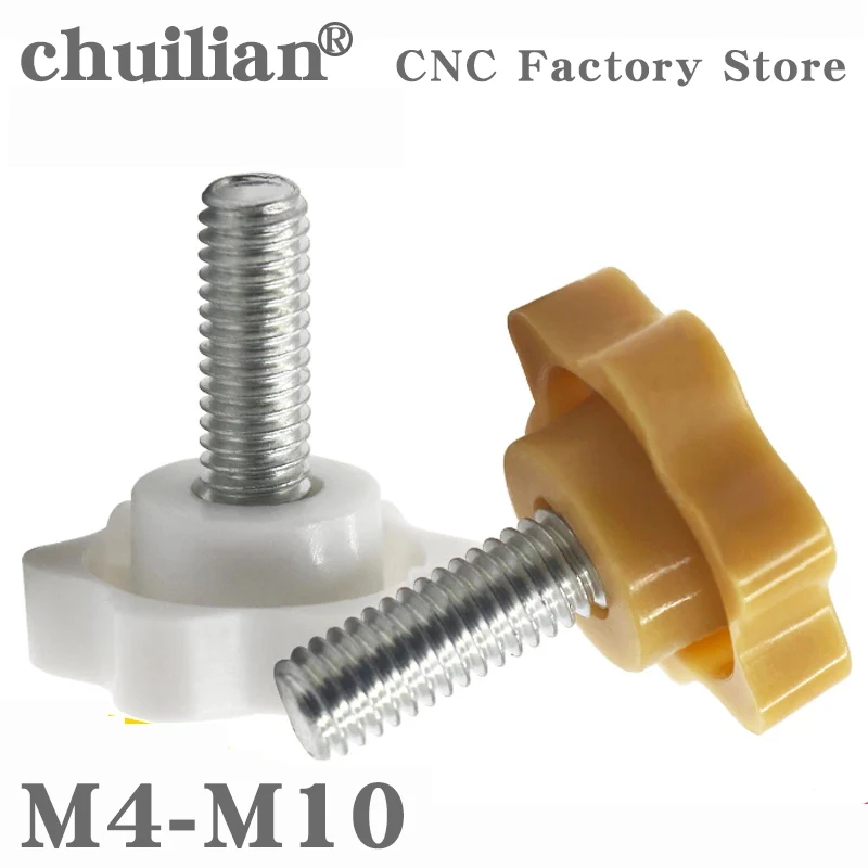 

Звездообразная пластиковая резьба для головки, набор болтов для затяжки деревянного винта, винтовая ручка сливы, блокировочные детали M4 M5 M6...