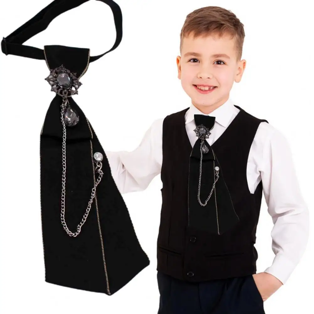 

Стильный галстук-бабочка для мальчиков, Ювелирное Украшение, подходящая к одежде, черный моющийся галстук-бабочка для мальчиков