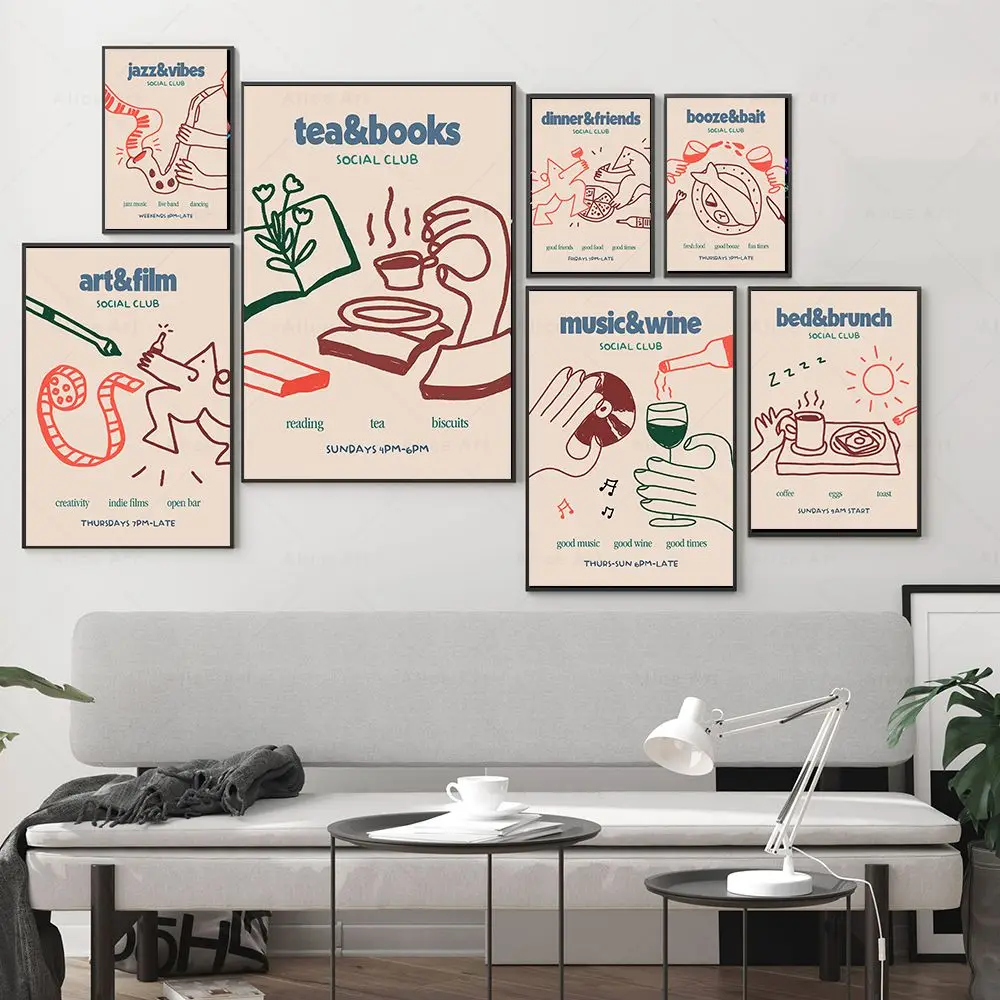 Настенная картина &quotЕда напитки музыка и кино&quot