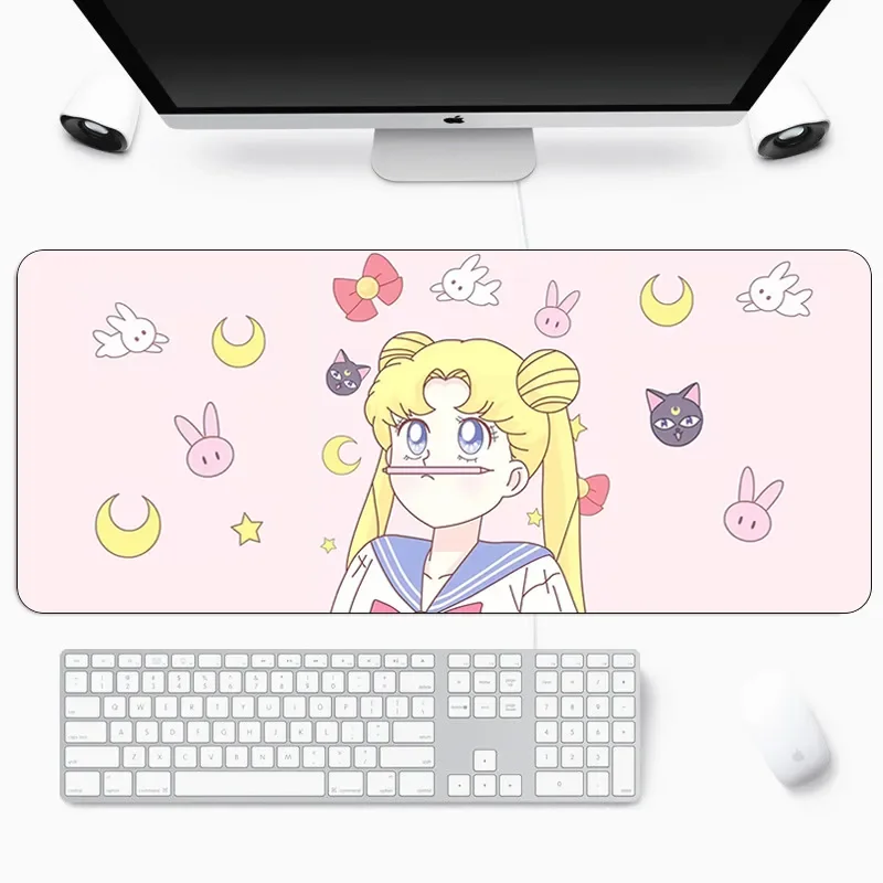 

Big Mouse Pad Large Rubber Gaming Mat Speed Kawaii XL MousePad Keyboard Locking Edge Otaku Computer Desk Pad|Mouse Pads