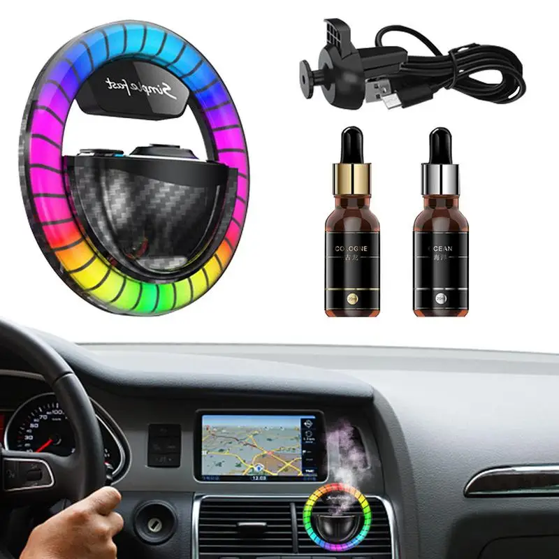 

Автомобильный диффузор с вентиляционным зажимом, долговечный Ароматизатор для автомобиля, автомобильный диффузор для вентиляционного отверстия, парфюм RGB, Яркость окружающей среды со встроенной батареей