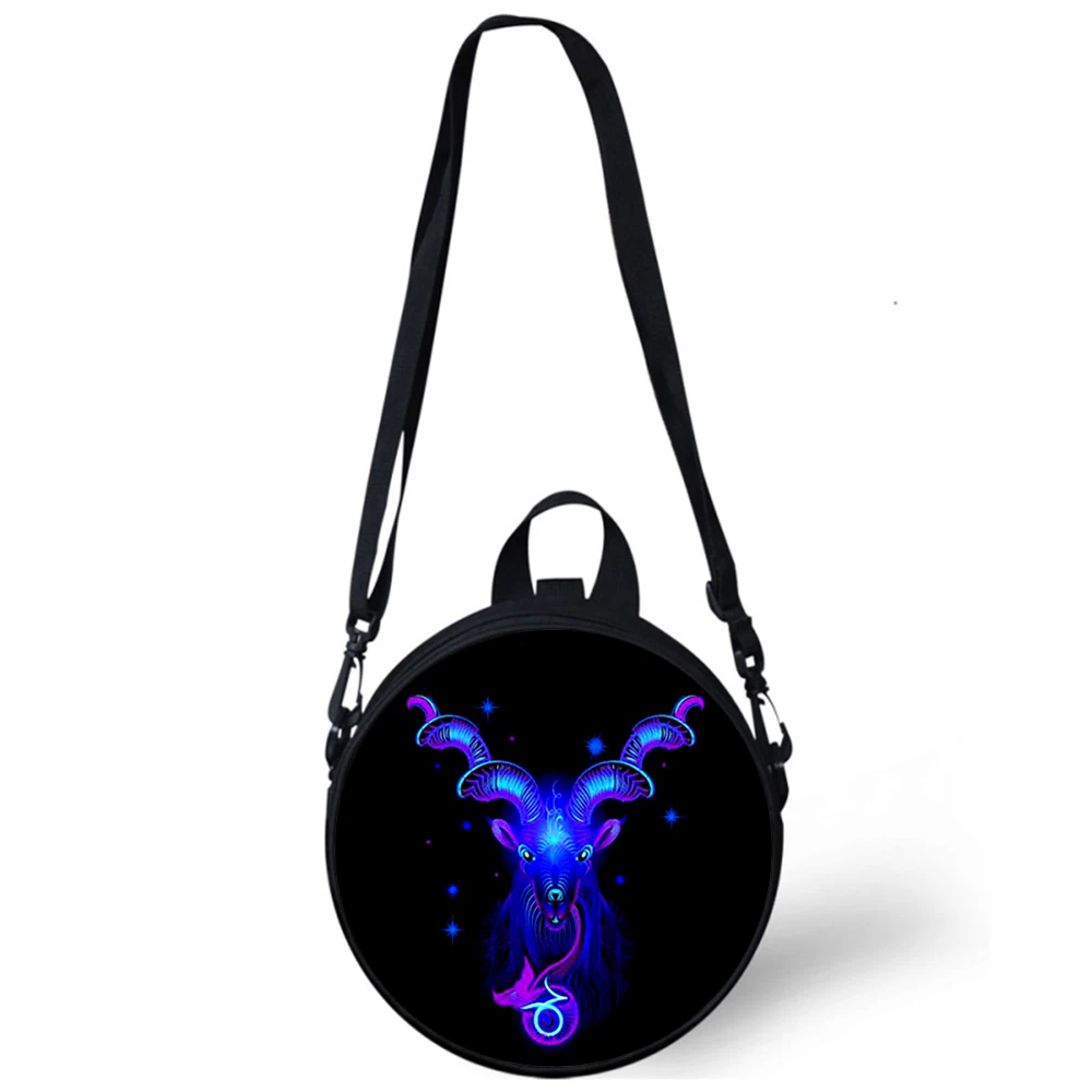 constellations 12 Child kindergarten Bag 3D Print Crossbody Shoulder Bags For School Women Mini Round Bagpacks Rugtas Bag