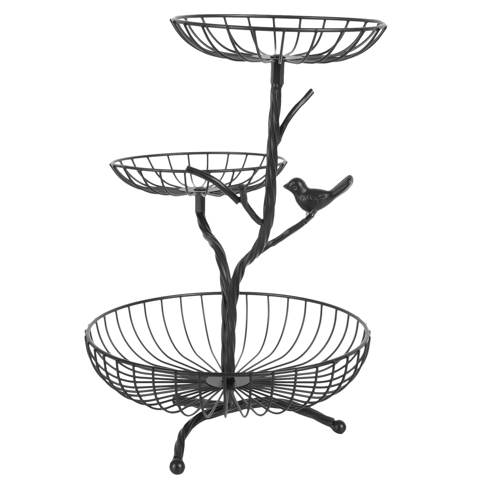 

Metal Wire Fruit Basket 3 Tier Storage Bread Fruit Bowl Vegetable Stand Holder for Snacks Fruits Bread Kitchen