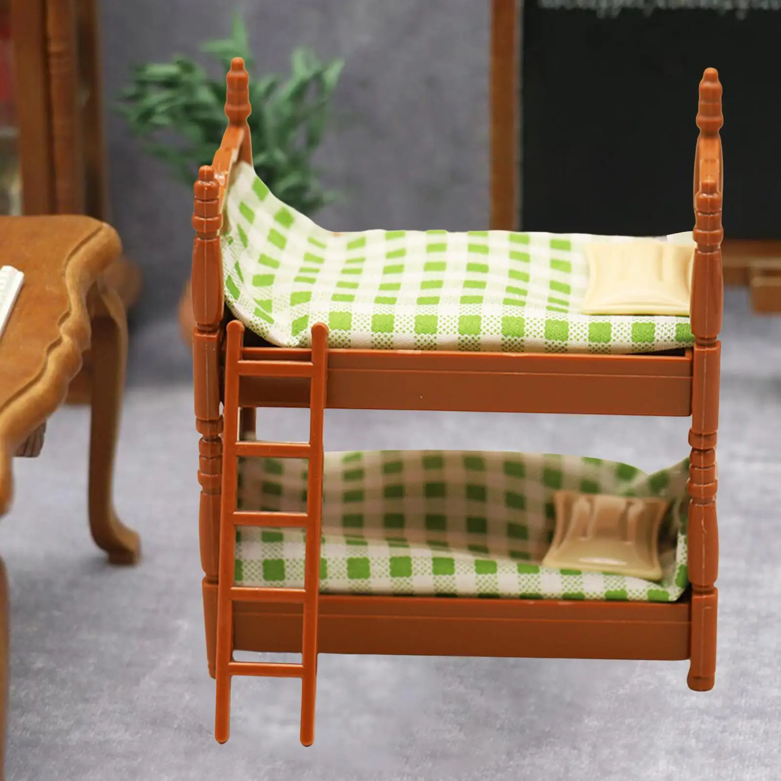 Bed Double Deck Bed Model Dollhouse Furniture Handmade Bedro