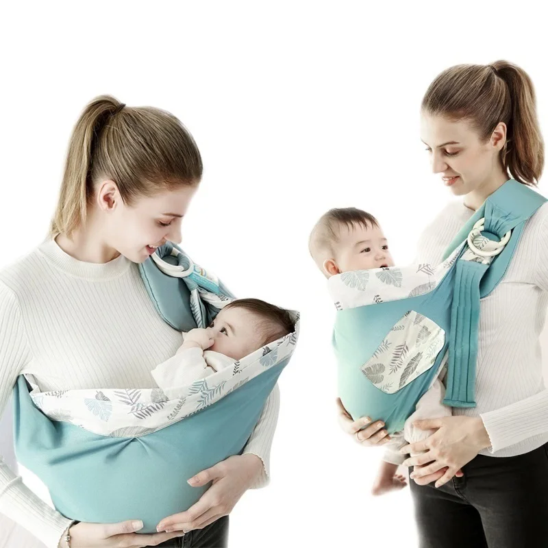 Baby Wrap Newborn Sling Dual Use Infant Nursing Cover Carrier Mesh Fabric Breastfeeding Carriers Up To 130 Lbs (0-36M)