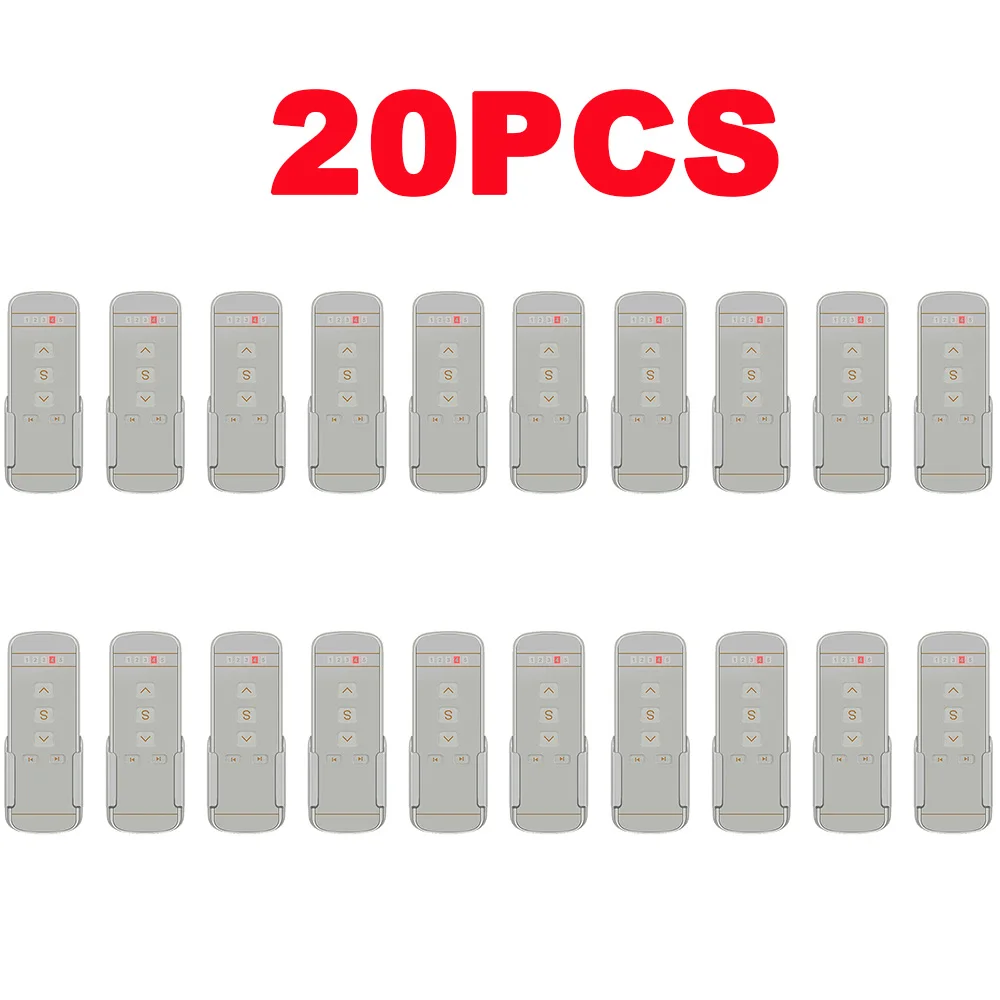 

20PCS 100% Compatible With Telis 1 4 RTS Pure Remote Control 433.42MHz 1810633 1810632 1810632A 1810631 5 Channel Replacement