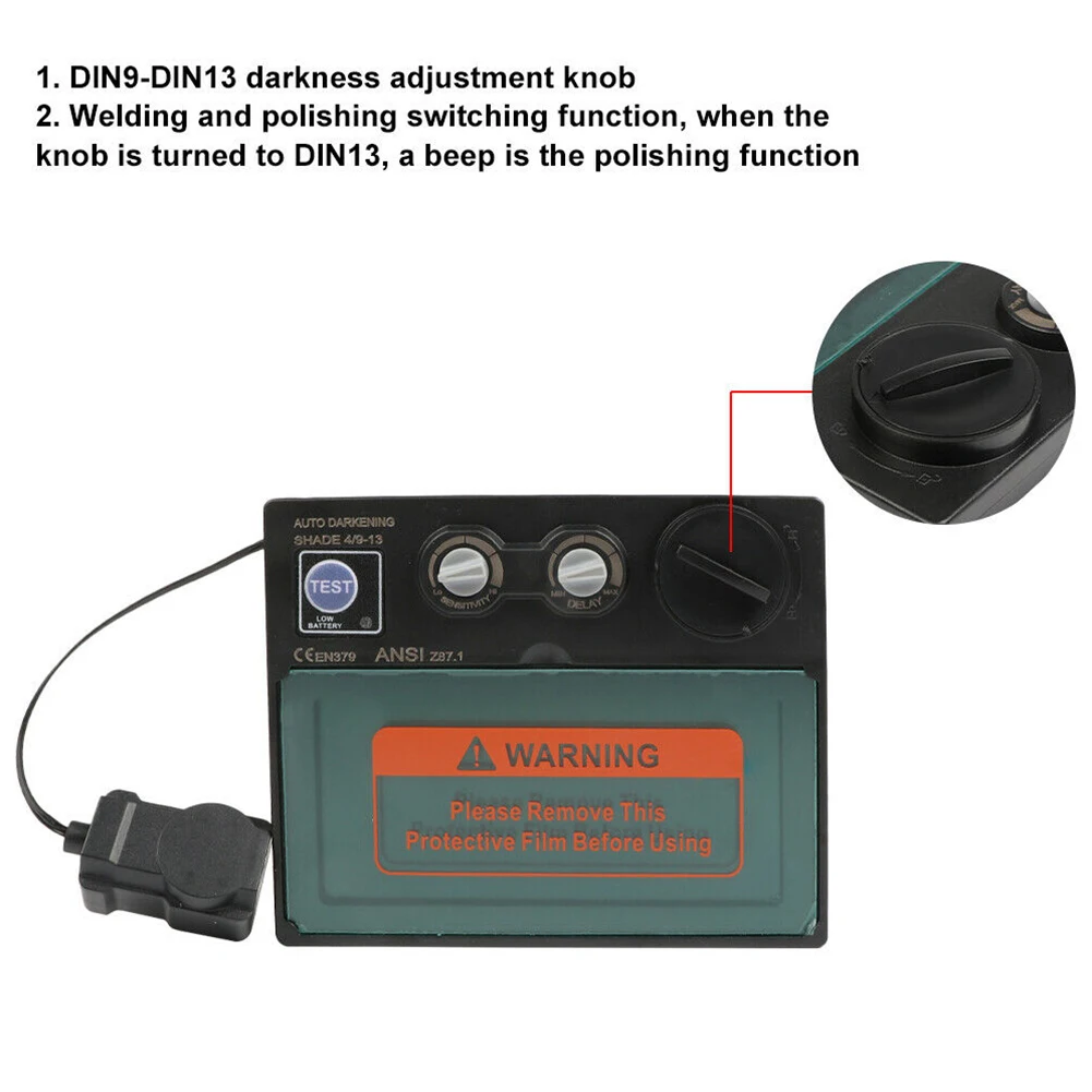 

Solar Auto Darkening Welding Lens 110x90x9mm DIN4 Shade Welding Machine Tool For Helmet Mask Filter Welding Protective Tools