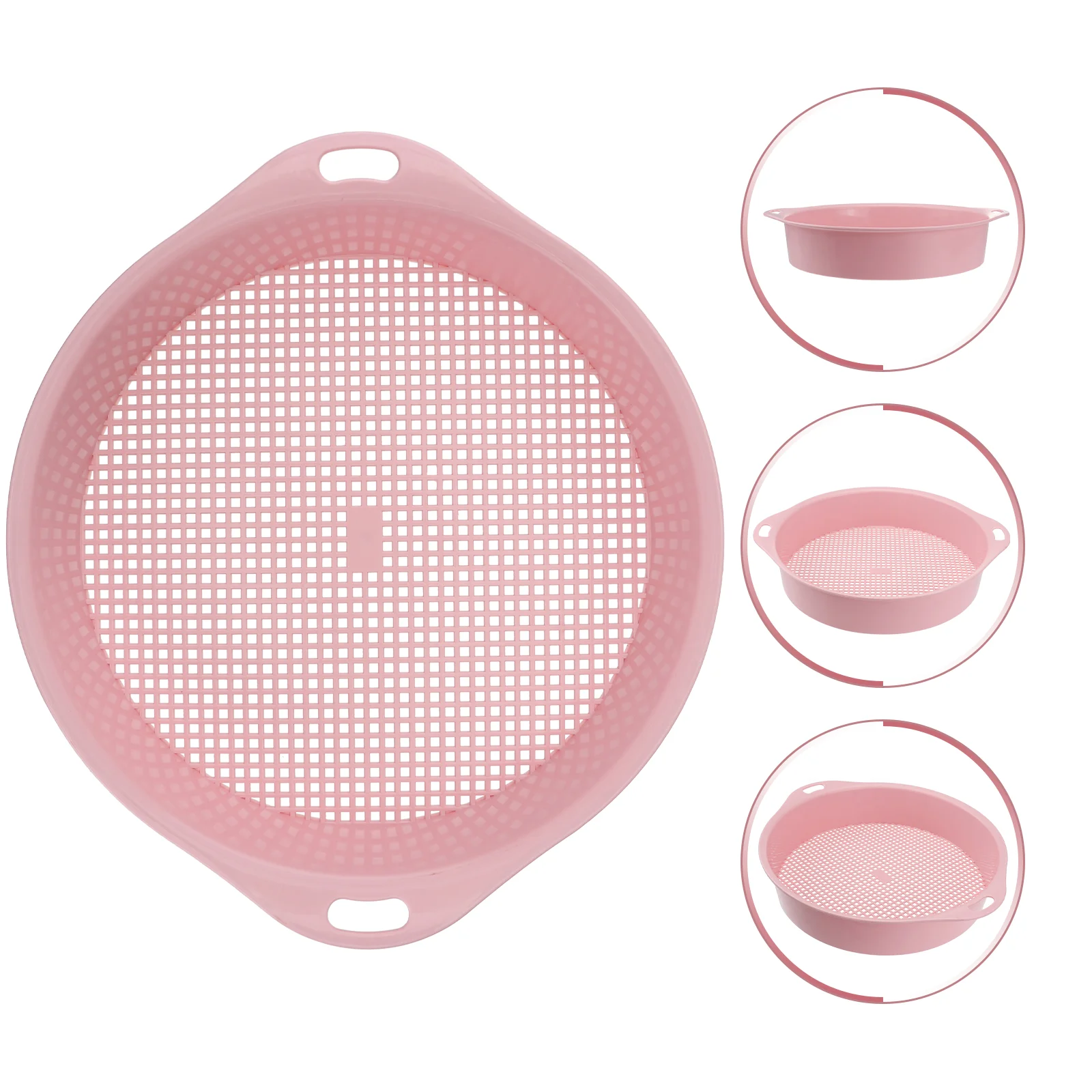 

Soil Sieve Garden Sifter Sand Riddle Mesh Pan Sifting Screen Strainer Compost Tool Gardening Classifier Sieves Handle Shaker