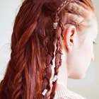 5 шт., бусины для волос, серебряная коса для волос, плетение из бисера, Dread Dreadlock, бусины, кольцо, зажим, манжета для плетения, украшение для волос, французские косы