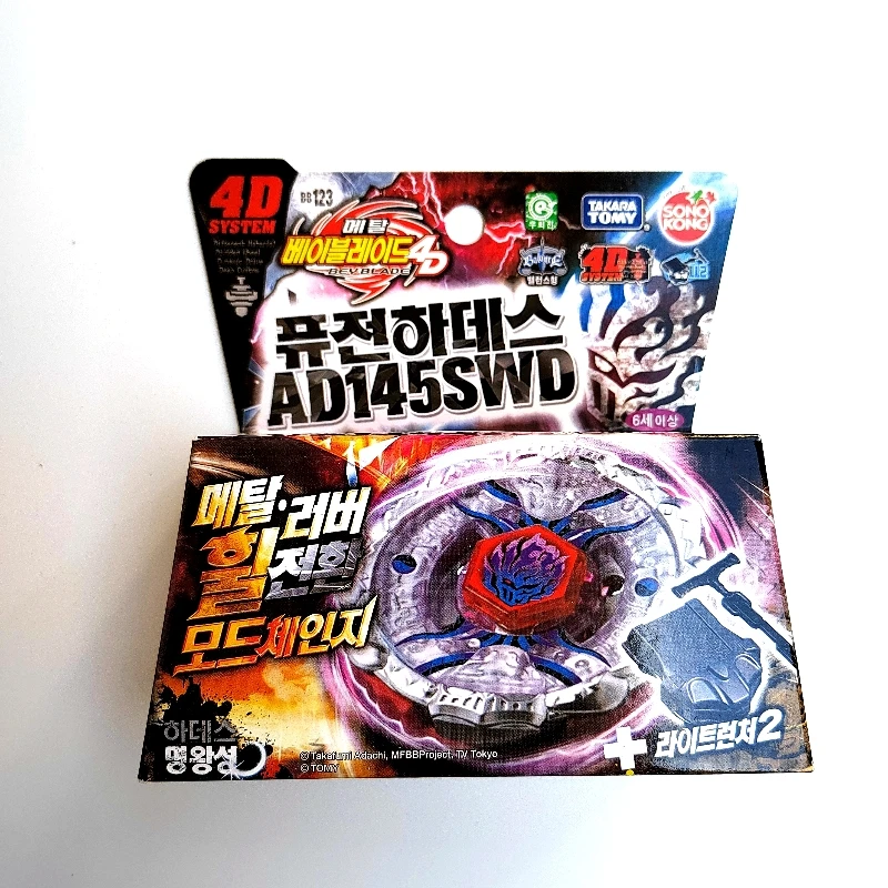 Takara Tomy BeyscollectorMetal Battle Fusion Top BB123 BLEND DEATH AD145SWD 4D С легкой пусковой установкой