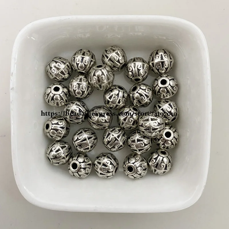 

Бусины-разделители из цинкового сплава, тибетские серебряные европейские шармы, Размер 9,5x5 мм (50 шт./лот)