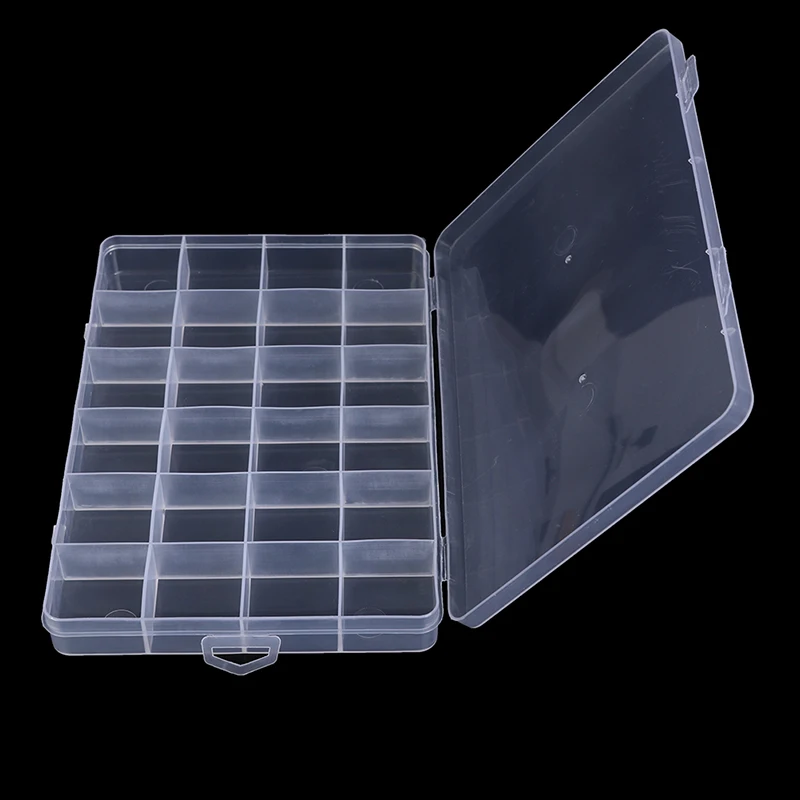 

11/24 Compartments Plastic Box Case Jewelry Bead Storage Container Craft Organizer