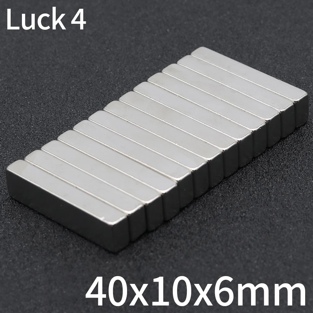 

1/2/5/10/20/50Pcs Block Magnet 40x10x6 Neodymium Magnet N35 40mm x 10mm x 6mm Permanent NdFeB Super Strong Powerful Magnets
