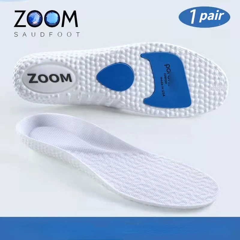 PORON Air Cushion Insole  Sports Support Inserts ZOOM Popcorn Orthopedic Shoe Pad Breathable Shock Absorption Shoe Sole Pads
