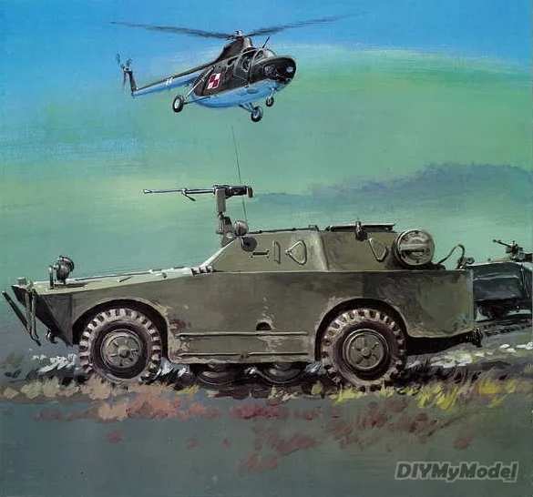 

DIYMyModeI tank Soviet brdm amphibious armored vehicle DIY Handcraft Paper Model KIT Handmade Toy Puzzles Gift Movie props