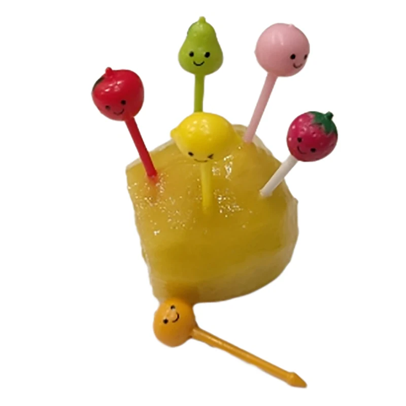 6 шт. детские вилки для фруктов в виде клубники и персика