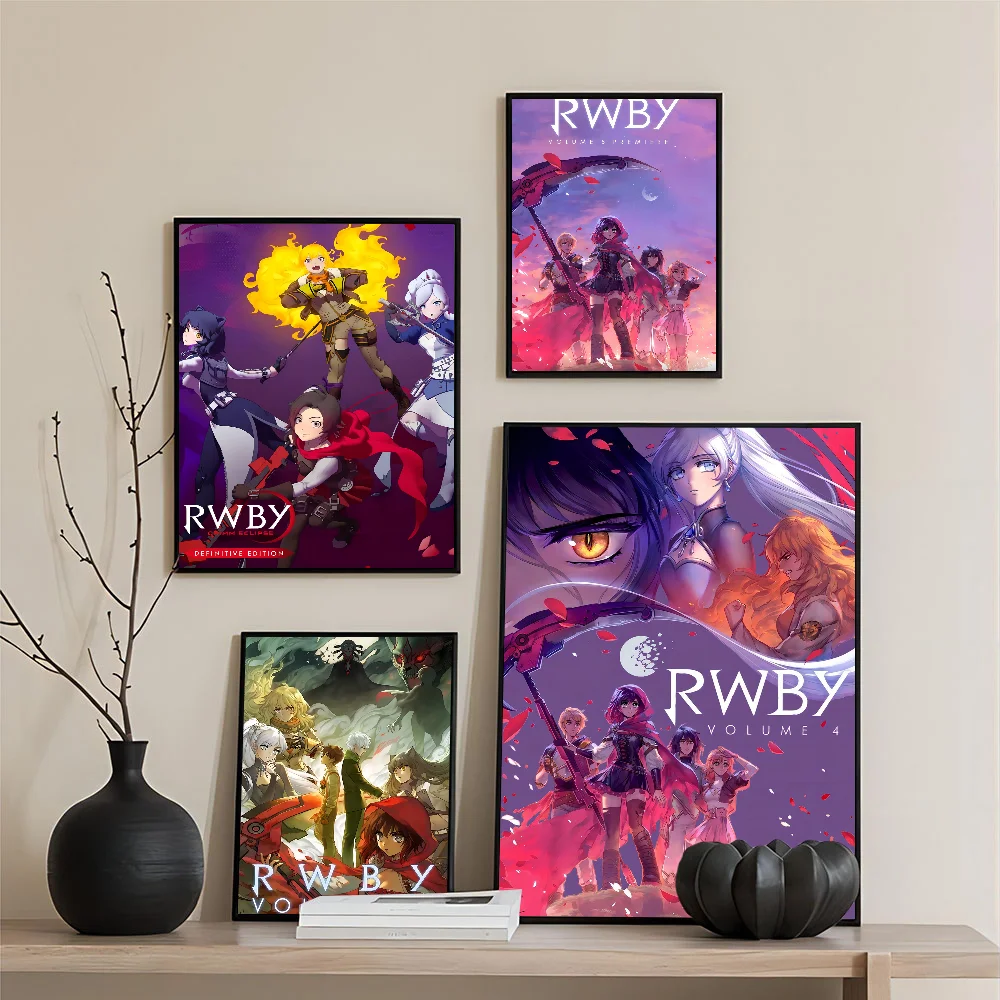 Милый Ретро-стиль R-RWBY Пленочный Постер Клейкая Настенная Художественная