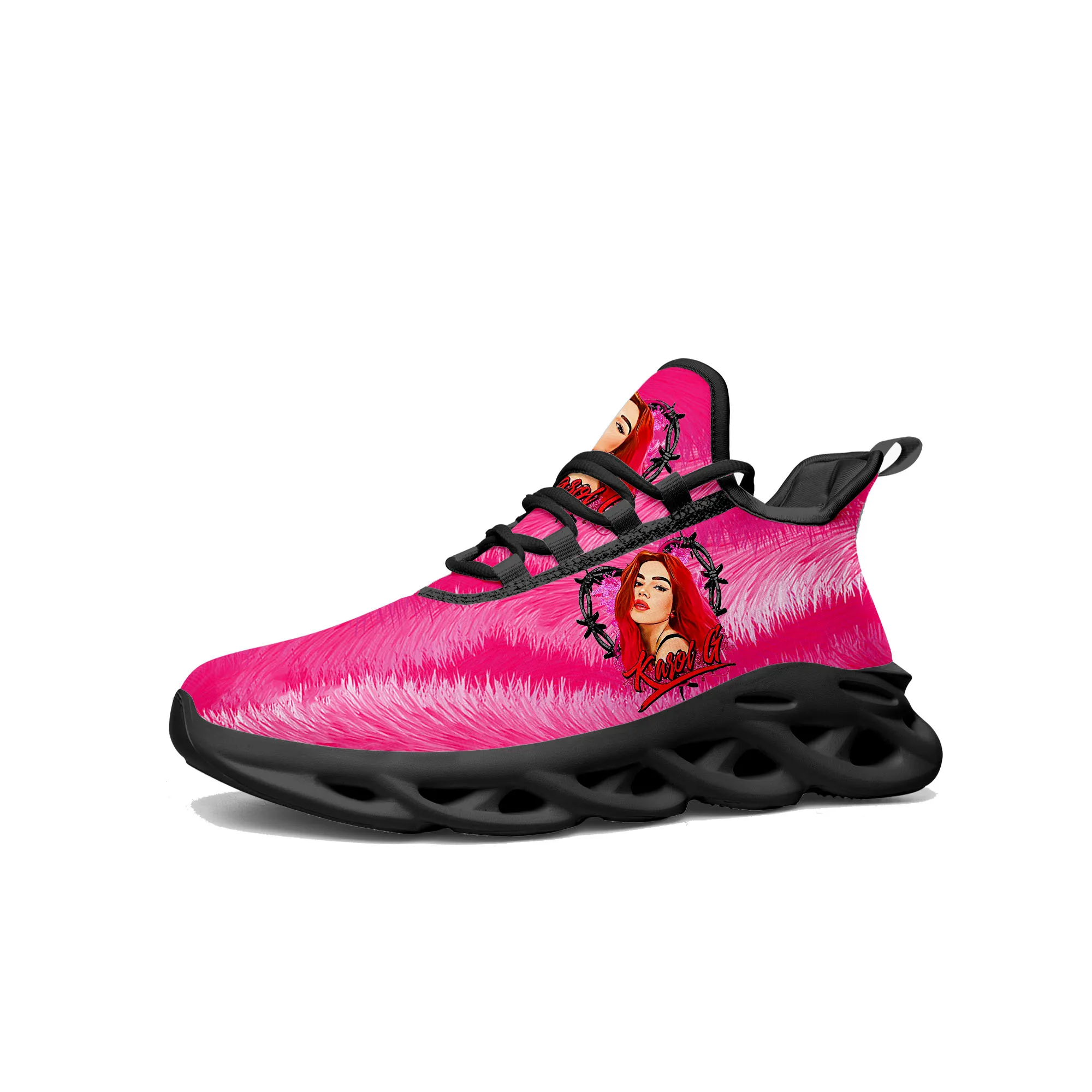 

Karol G Singer Printed Flats Sneakers Mens Womens Sports Running Shoes High Quality Sneaker Lace Up Mesh Footwear Customize Shoe