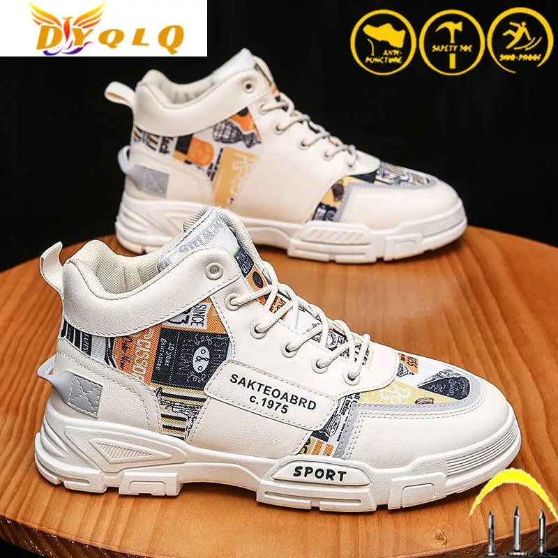 

Защитные ботинки для мужчин и женщин, не пирсинг, разрушаемые, Нескользящие, ударопрочные, дышащие, спортивные рабочие ботинки