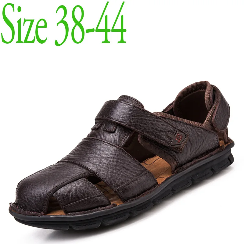 

dgb5men beach shoes high quality Cow Leather sandals for men Men sandals Retro summer shoes genuine leather sandals