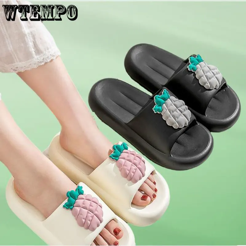 WTEMPO Fashion Woman Slippers Non-slip Sandals Summer Slide Shoes EVA Outdoor Beach Soft Thick Platform Flip Flops Dropshipping