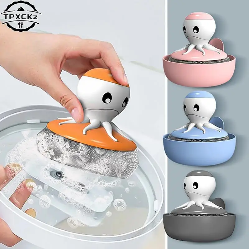 

Кухонная щетка для мыла, автоматическая щетка для дозирования мыла, щетка для дозирования жидкости с нажимным нажимом, емкость для дозирова...