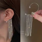 Новые роскошные блестящие циркониевые серьги-клипсы для ушей, изысканные Винтажные серьги-клипсы, модные ювелирные изделия для свадебной вечеринки