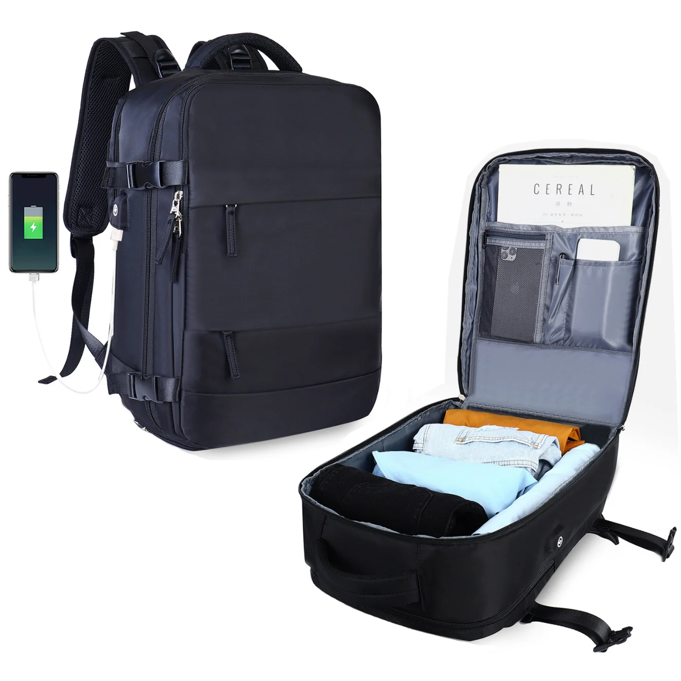 

Travel Backpack Woman Large Capacity Multifunction Luggage Lightweight Waterproof Laptop Bagpacks Women's Bag With Shoes Pocket
