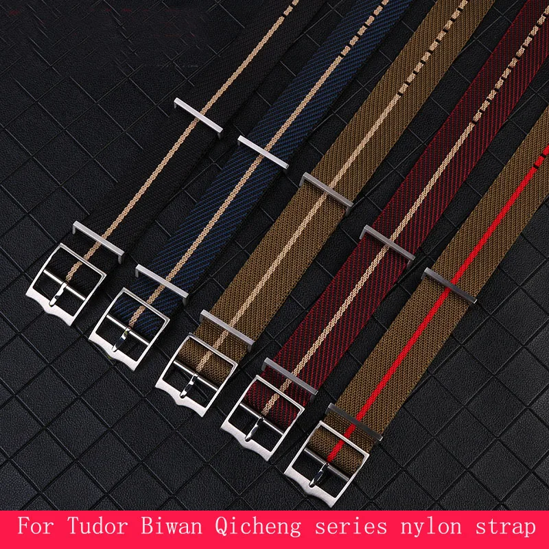 

Top Quality Nylon Watch Strap 20mm 22mm For Omega Rolex Tudor Huawei Canvas Universal Luxury Watch Band Bracelet Replacement