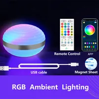 APP Control LED Night Light Colorful Ambient Light USB Charging Musical Rhythm RGB Lamp Room Bedroom Bedside Decoration Kid Gift