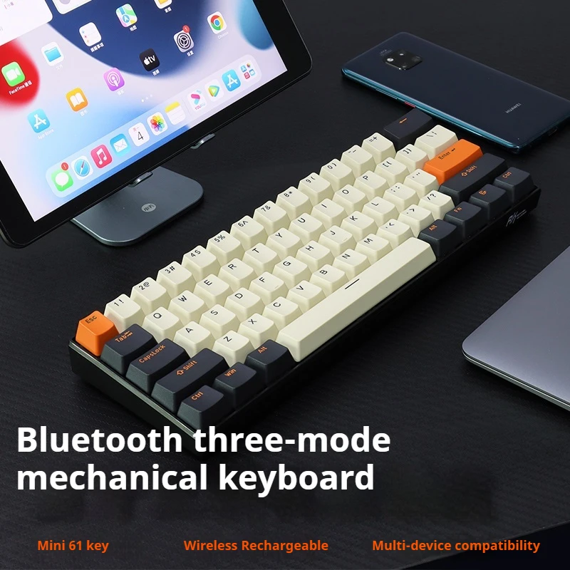 Rk Royal Kludge Rk61 2 4 г Беспроводная механическая клавиатура Bluetooth Triodo 61 мини-плеер с