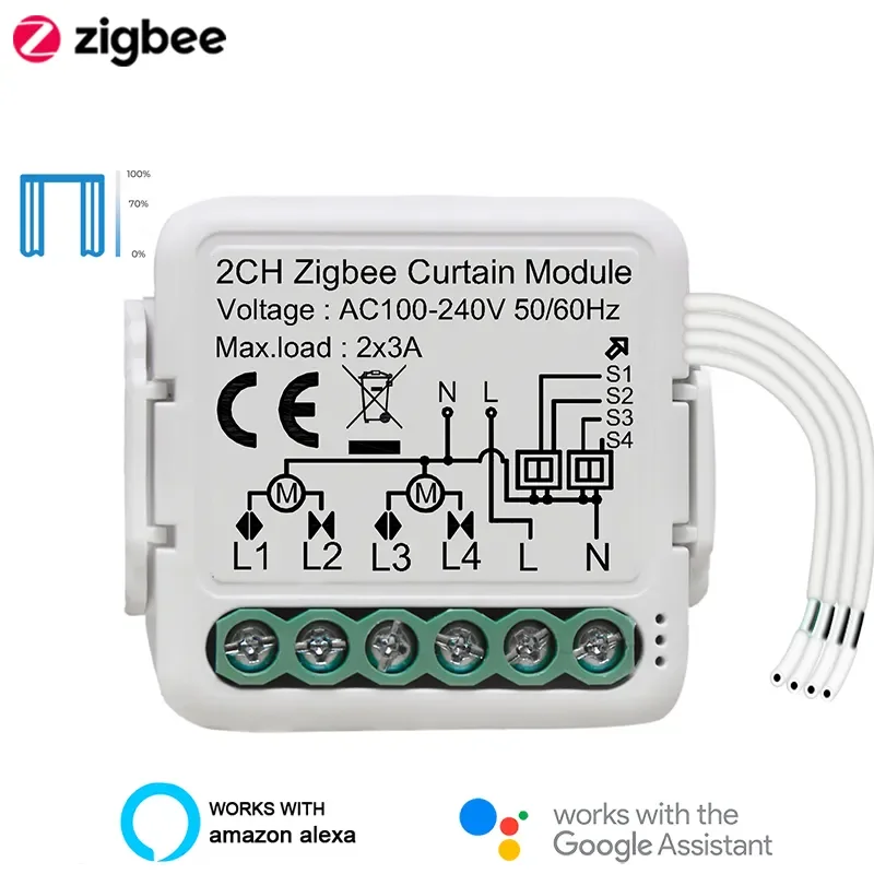 

2023NEW Lonsonho-rideau de Заводская интеллектуальная Tuya Zigbee, модуль 1 2 gang для Engine de store, sans дистанционное управление