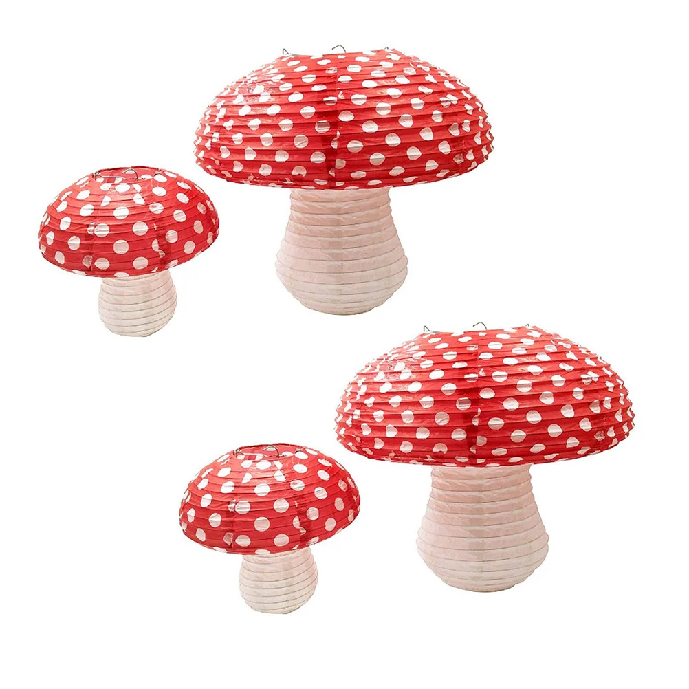 

4 Pcs Mushroom De Bautizo Para Niño Party Shape Decoration Fairy Birthday Garden Scene Iron Baby