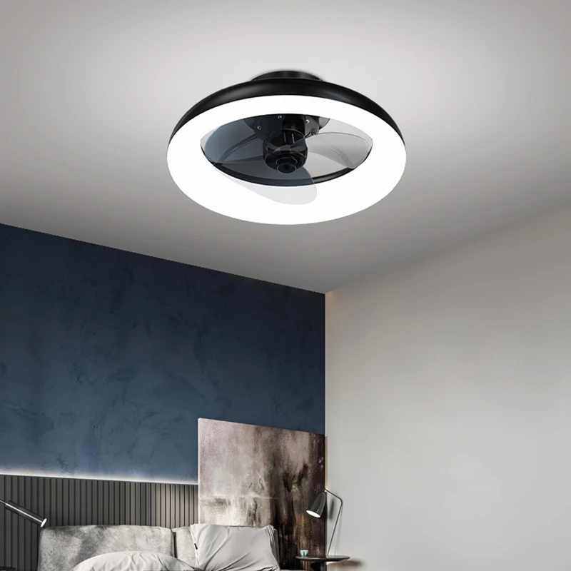 

Современный потолочный вентилятор со светодиодной подсветкой и управлением, нордическая лампа, Подвесная лампа для спальни, гостиной, укра...