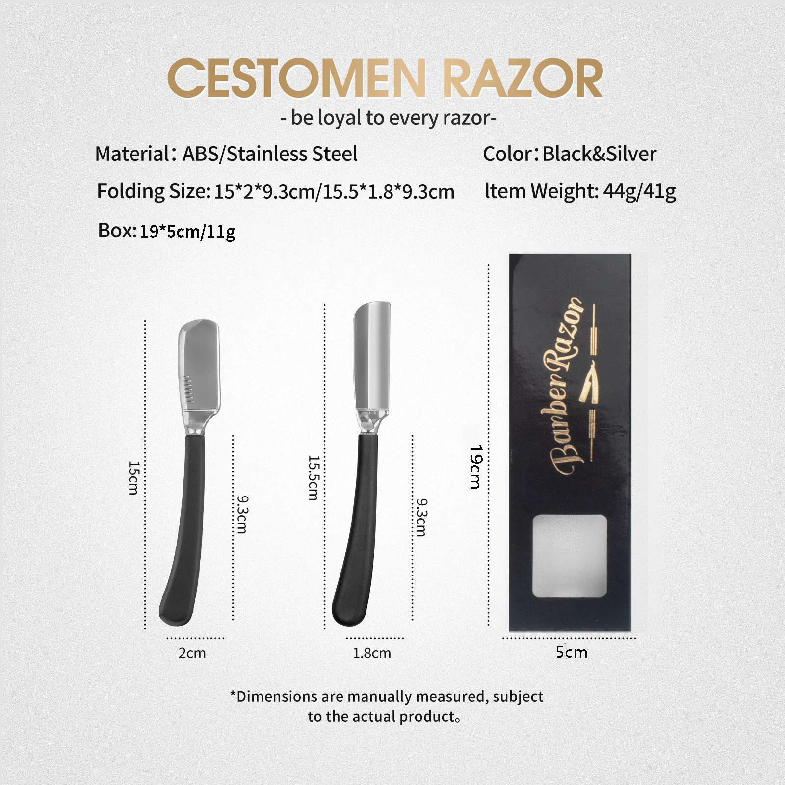 Прямая Бритва Baber Для Мужчин С Лезвием Из Нержавеющей Стали И Складной Ручкой