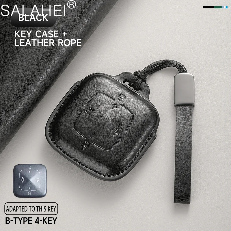 

Кожаный Автомобильный смарт-брелок с дистанционным управлением, Фотокарта, чехол для ключей, защитный чехол-брелок для ZEEKR 001X2021-2023, автомобильные аксессуары