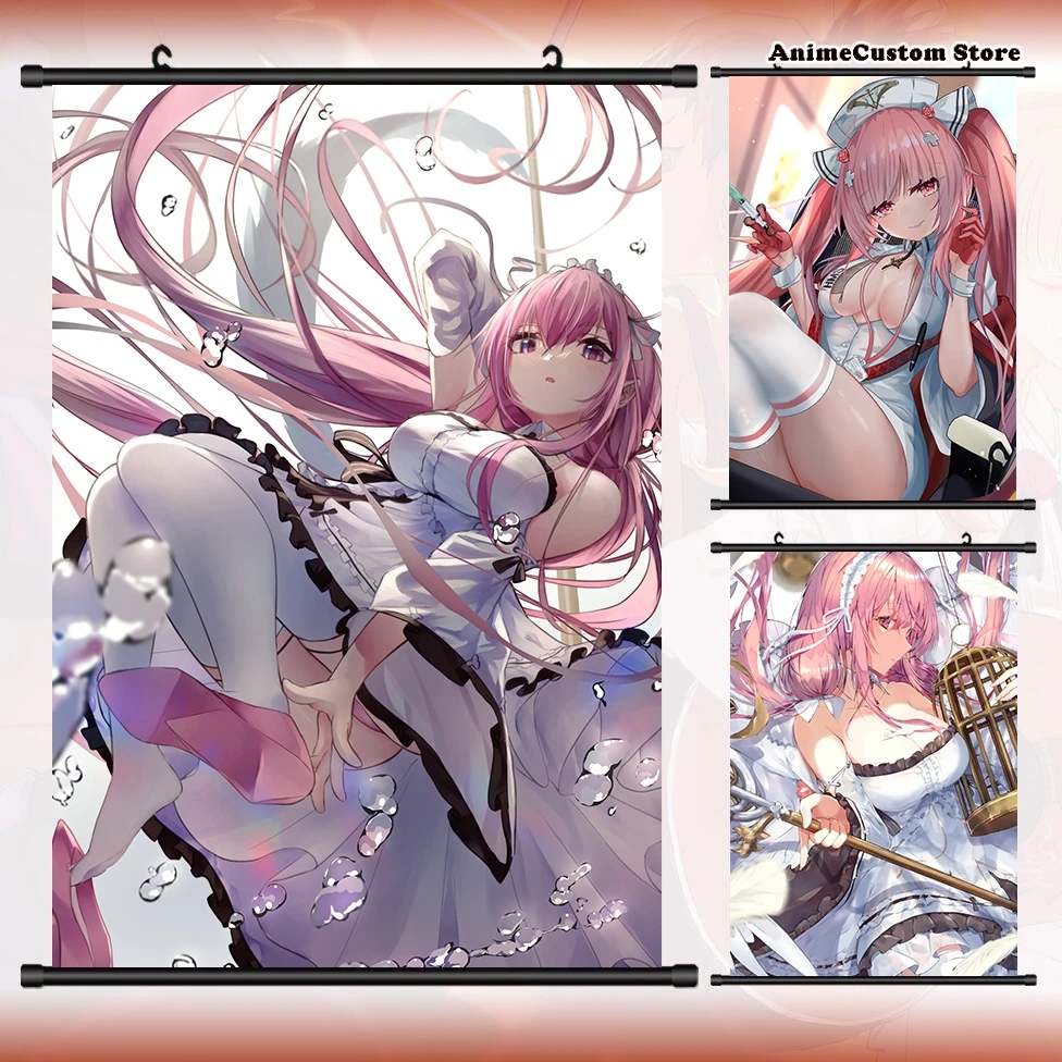 

Game Azur Lane HMS Perseus Wall Scroll Roll Painting Poster Home Decor Hanging Picture Poster Collection Cosplay Art Gift