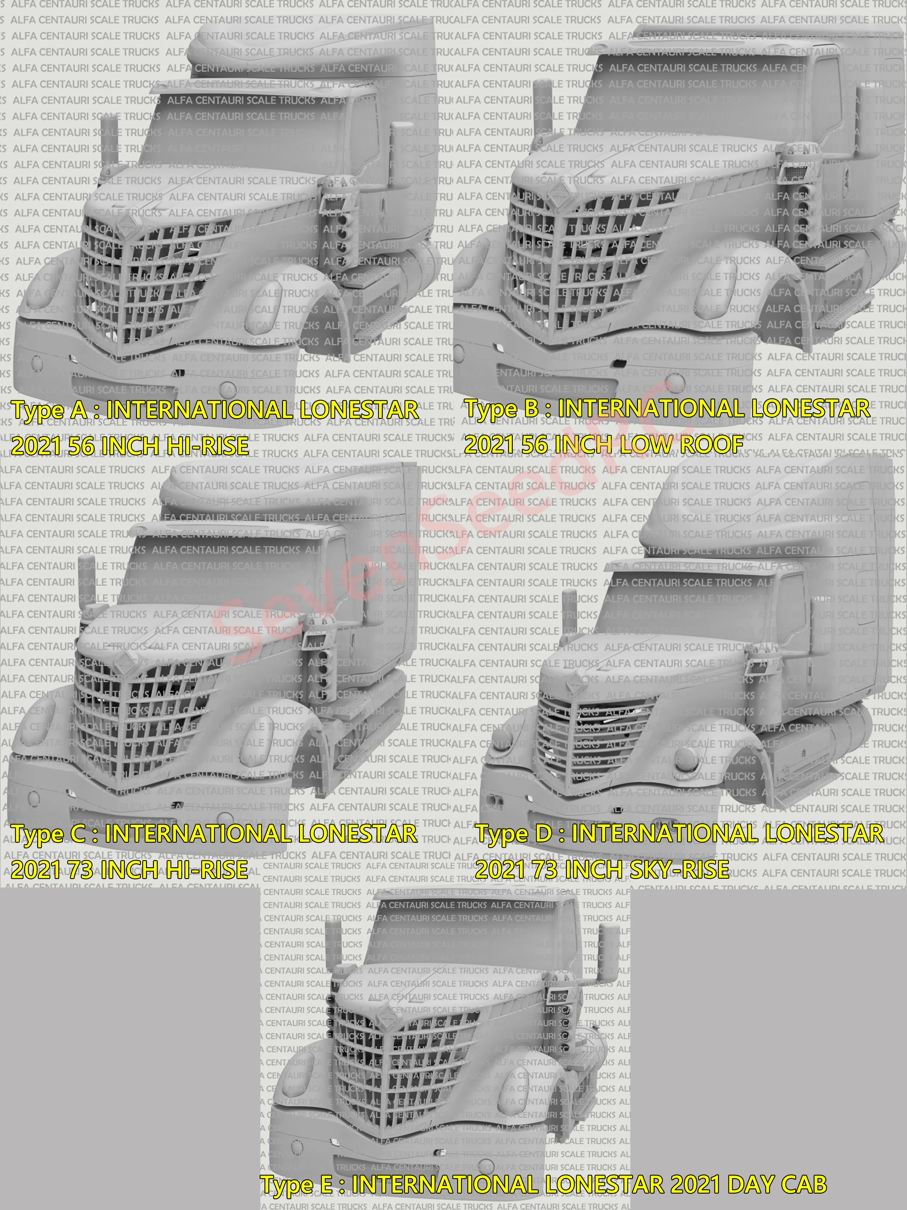 Фото Грузовик с 3D-печатью INTERNATIONAL LONESTAR 2021, 1/14 Fmx, статическая точечная модель JDM Tamiya Lesu Lxy Scaleclub SCX10 trx6 Crossrc nt jt4 №3