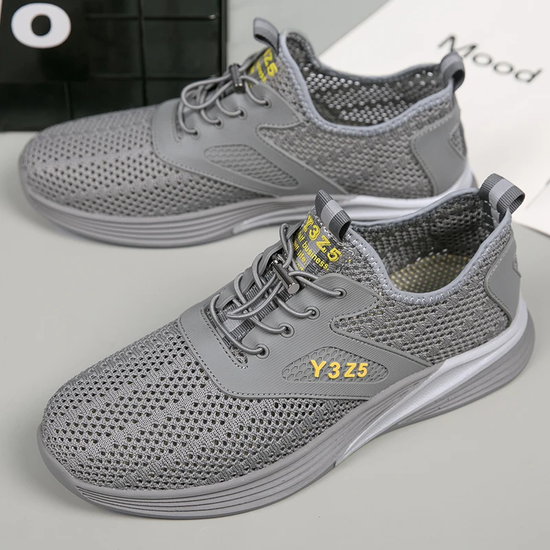 

New Men Sneakers 2023 Breathable Mesh Summer Loaferss Fashion Lightweight Soft Soled Shoes Summer Outdoor Walking Shoes Big Size