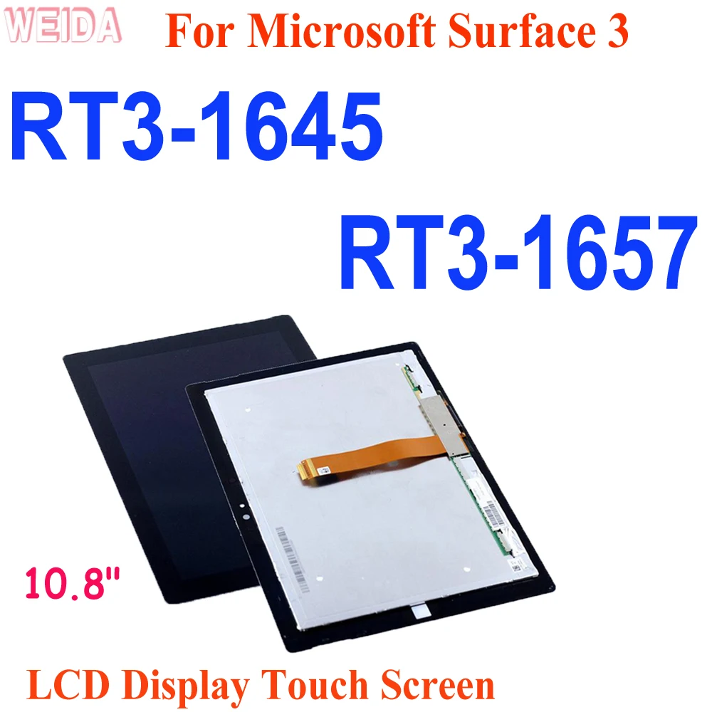 

10.8" LCD For Microsoft Surface 3 RT3 RT 1645 1657 LCD Display Touch Screen Digitizer Assembly for Surface RT3 LCD Replacement