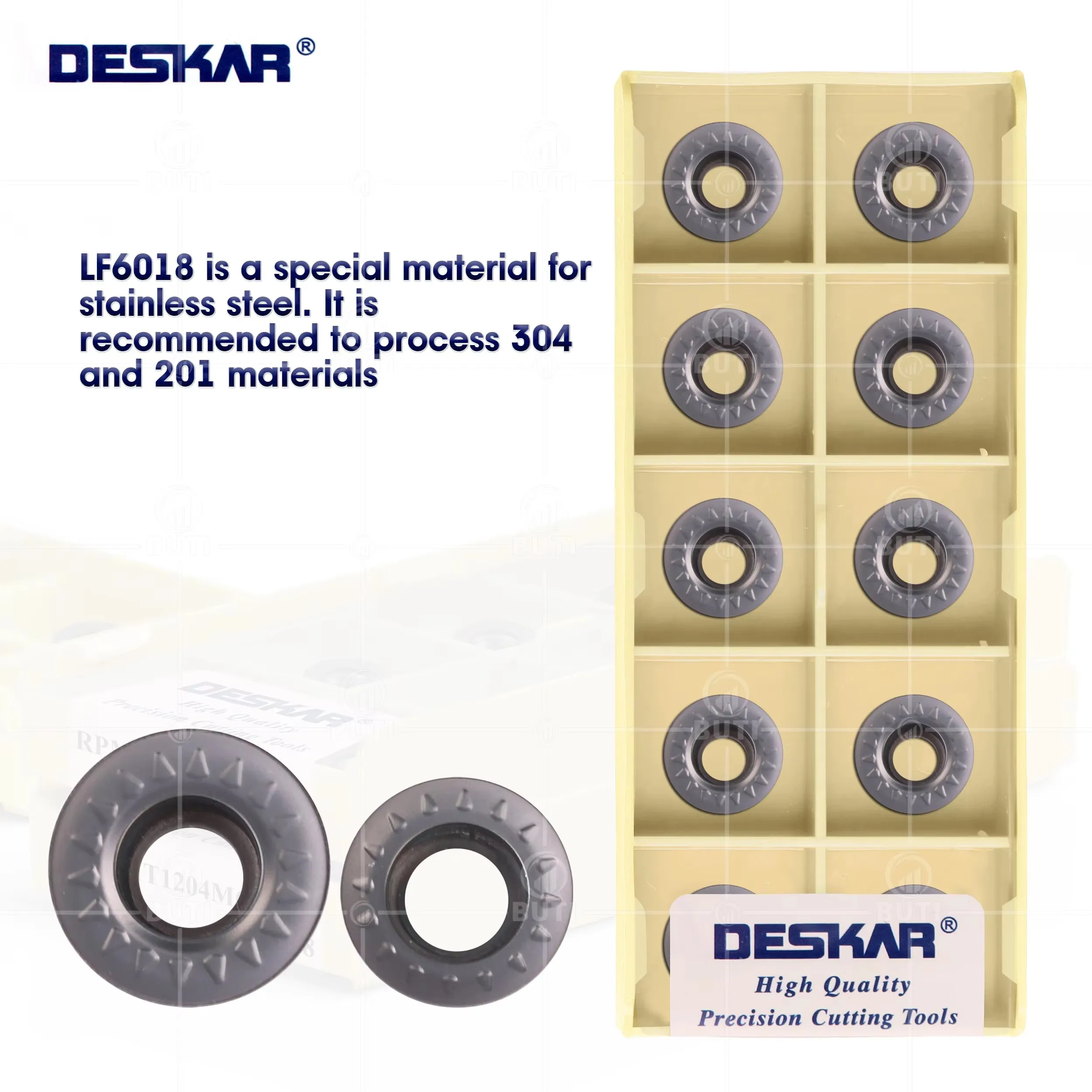 DESKAR 100% оригинал RPMT08T2 RPMT10T3 RPMT1204MOE-JS LF6018 Токарный станок с ЧПУ Дуговые фрезы Инструменты для обработки нержавеющей стали