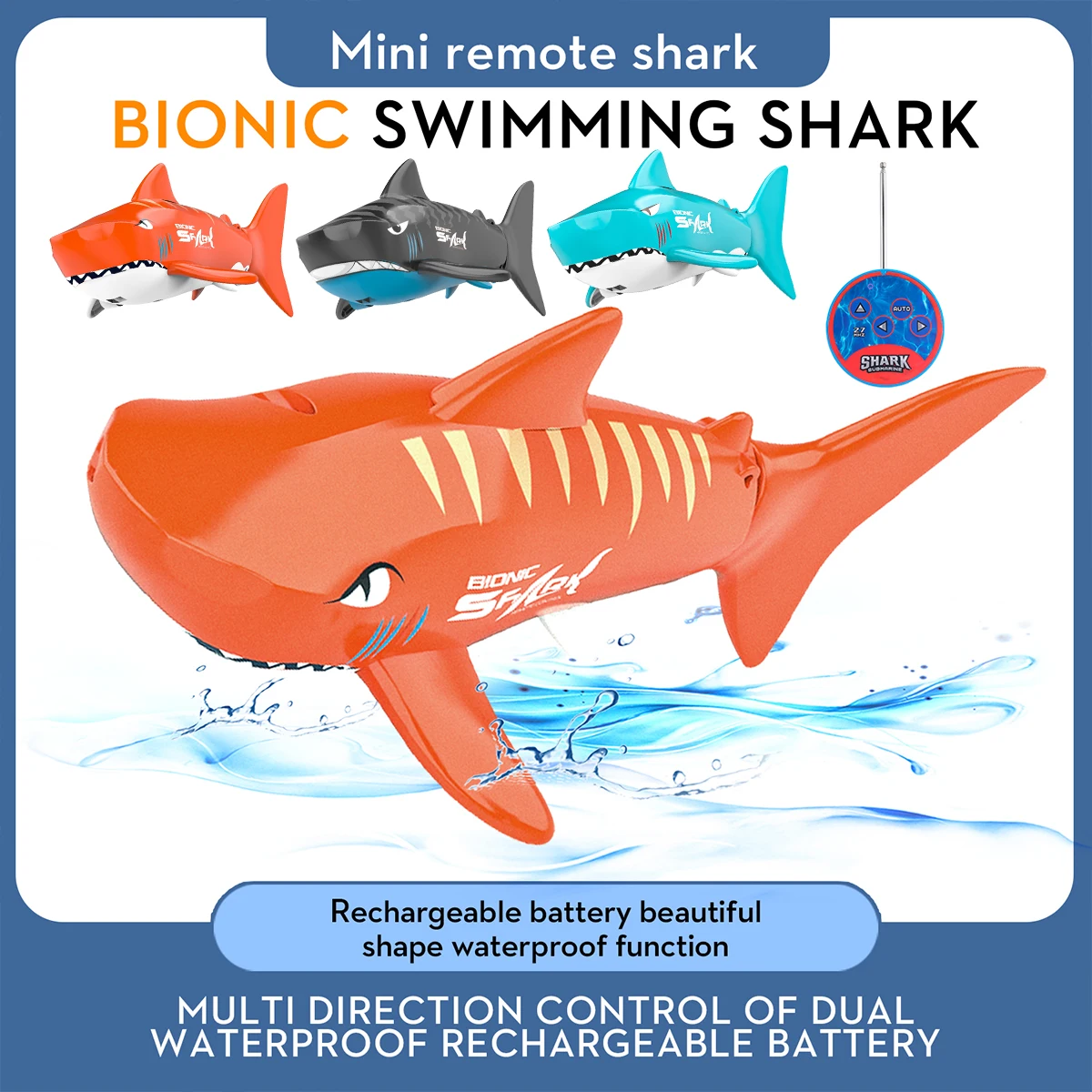 

Акула с дистанционным управлением, высокая имитация, мини-Акула, игрушки с USB зарядкой, электрическая Акула с дистанционным управлением, дет...